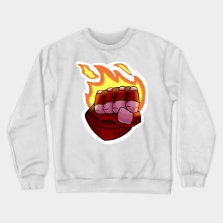 Sly Cooper - Fists of Flame Sticker Crewneck Sweatshirt